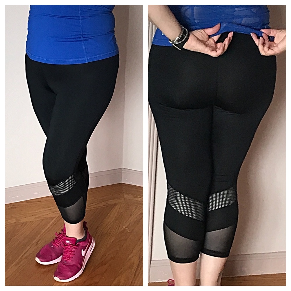 Z by Zella Cropped Leggings with Mesh Detail